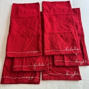 Pottery Barn Holiday Cotton Napkins
